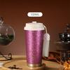 Double-drink Luxury Titanium Cup Large Capacity Vacuum Water Bottle Portable Thermos Flask
