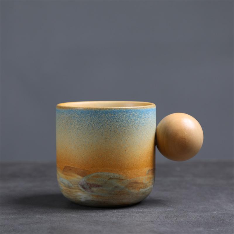 Retro Home Silent Wind Ceramic Cup High Value Afternoon Tea Coarse Pottery Coffee Cup Supply Cup