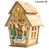 1Pc Christmas LED Light Wood House Cute Tree Hanging Ornaments Holiday Decor