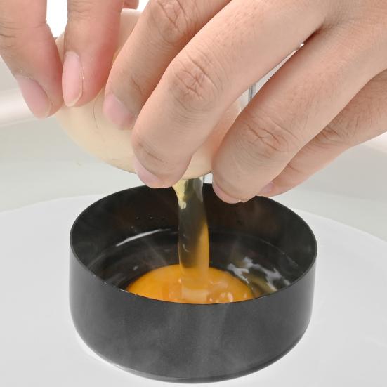 1/2 шт. Набор колец для яйцеварки, большая емкость, формы для яиц со съемной ручкой, антипригарное силиконовое покрытие с масляной кисточкой для блинов, омлетов