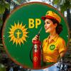D Flat шт. Винтажный BP Girl Топливо Металлическая табличка D Flat Алюминий x см Ретро Табличка для бензоколонки для Пещерного Бара Настенная Де