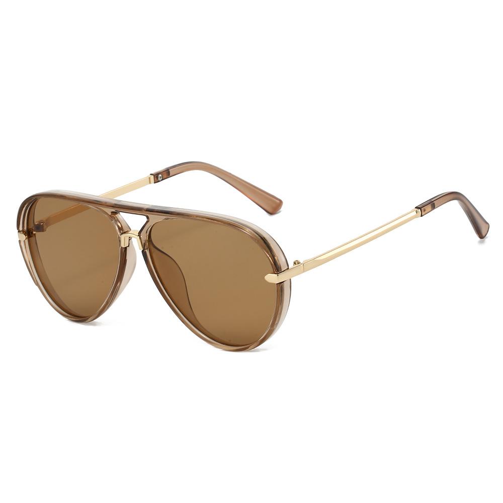 Popular European and American fashion sunglasses versatile simple Internet celebrity large frame toad glasses retro glasses