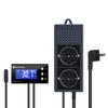Digital Aquarium Thermostat Temperature Controller Outlets Cool Heat Waterproof Sensor 16C~40C Two Relay Output with EU Plug