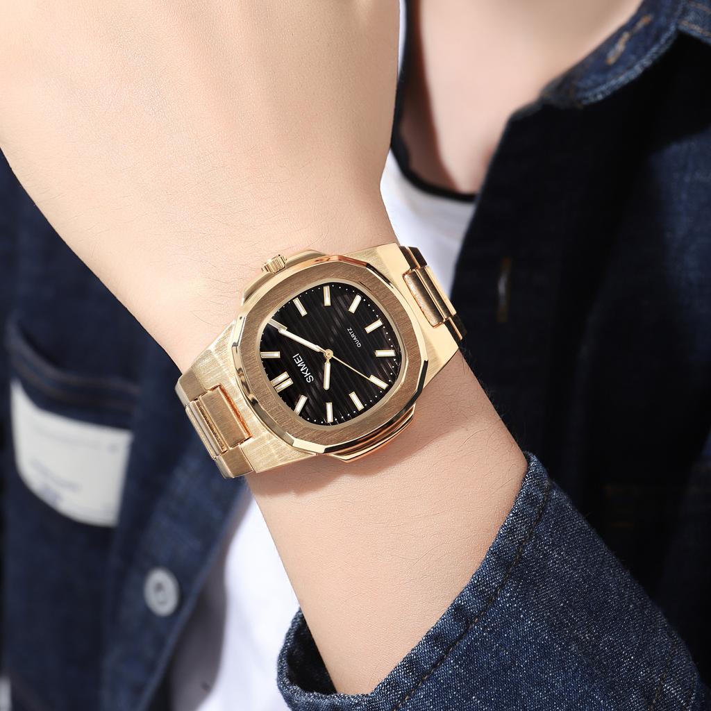 Moment Beauty Fashion Texture Мужские часы Юго-Восточная Азия Горячая Распродажа Бизнес Тренд Мужские Студенческие золотые часы