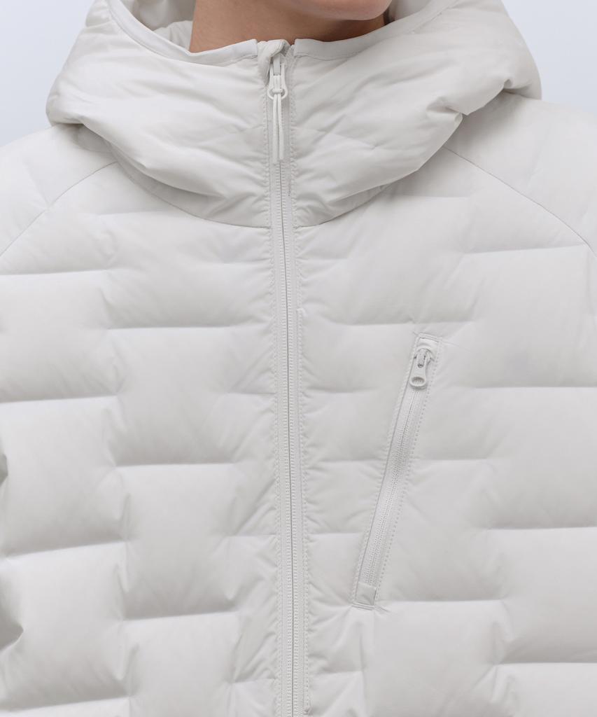 Musinsa Standard Brick Line Hooded Light Down Jacket [Off-White]