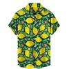 Men's Shirt Fruit Pear Lemon 3d Printing Top Spring Summer Casual Hawaiian Blouse Lapel Short Sleeves Oversized Shirts Tops