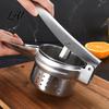 Kitchen Gadget for Mashed Potatoes Stainless Steel Potato Ricer with T-shaped Handle Handheld Manual Garlic Food Press Press Multifunctional