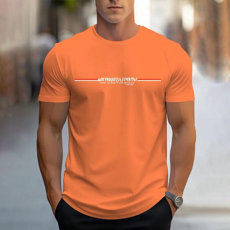 Новая летняя мужская футболка с коротким рукавом и 3D-принтом, дышащая, с круглым вырезом, с вдохновляющими цитатами и буквенным принтом, модная уличная одежда