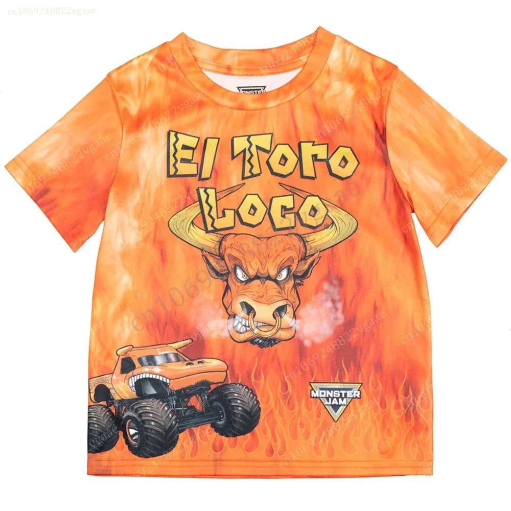 Monster Truck Kids' T-shirt Summer Fashion Casual Tee Perfect for Boys and Girls