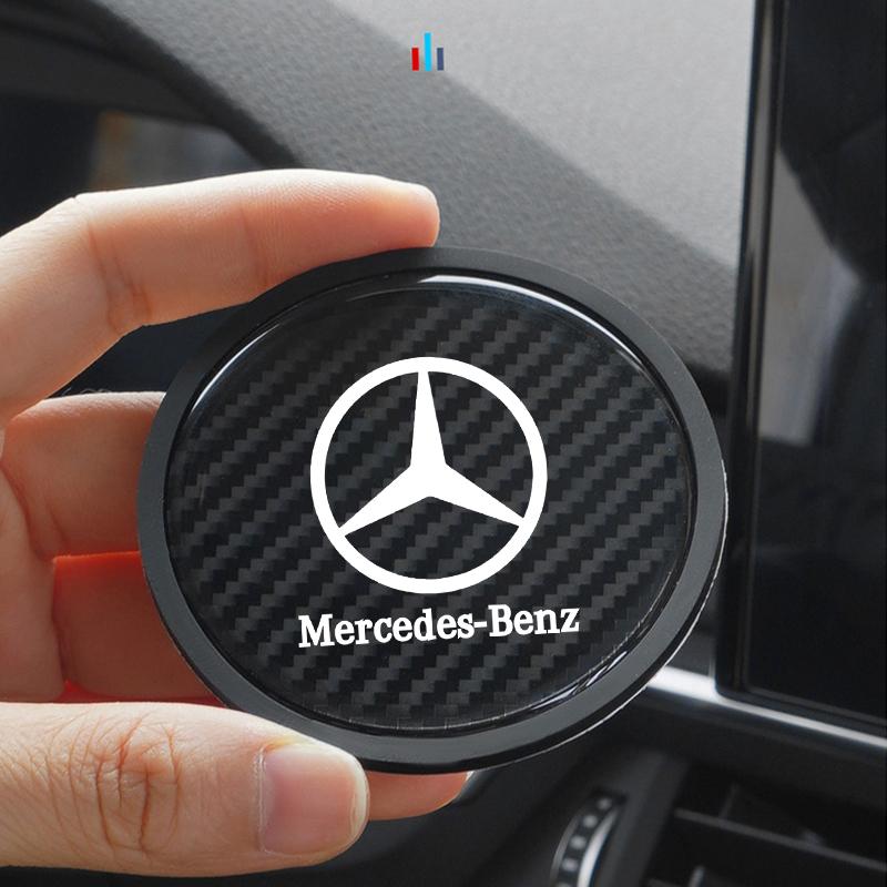 GLC GLB PVC Non-Slip Carbon Fiber Car Water Coaster Cup Pad For Mercedes Benz A B C S Class AMG GLA CLA GLC W176 W221 W204 W205