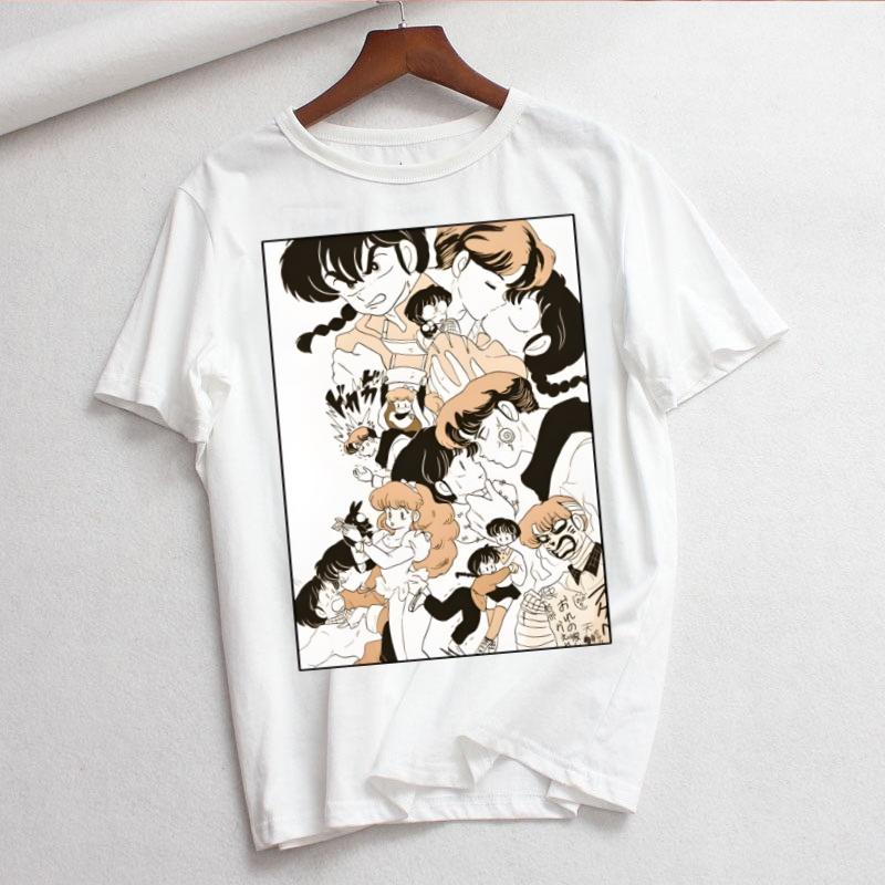 Ranma 12 ranma 12 Летняя Модная Рубашка Футболка с Принтом Женские Топы Базовые Футболки с Круглым Вырезом Забавные Футболки для Девочек