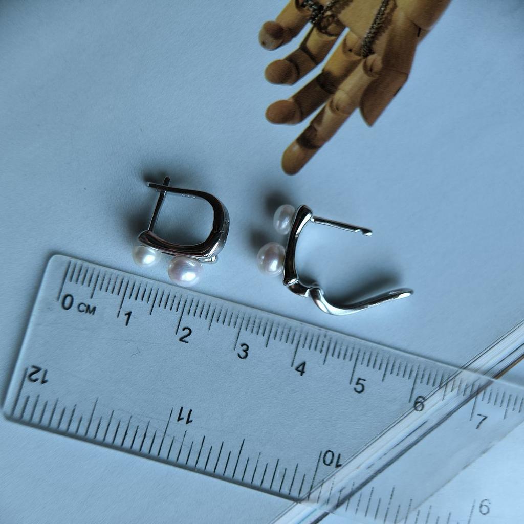 Серебряные серьги с натуральным жемчугом 4.75ct (2184416)