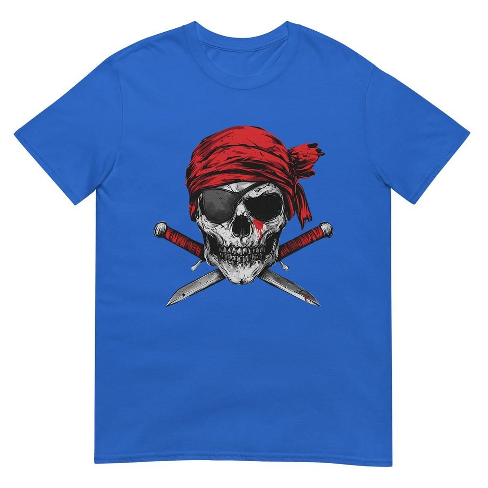 Pirate Flag Skull And Crossbones Skeleton Graphic Halloween TShirt