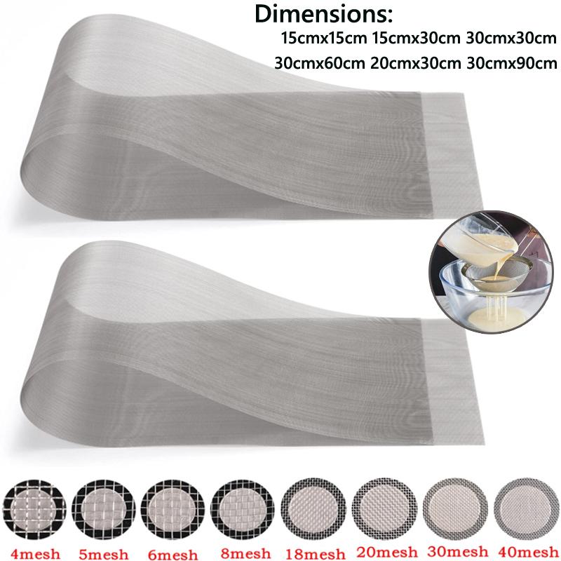 1-5pcs 304 Stainless Steel Filter Screen 4/5/8/20/30/40-400 Mesh Woven Wire High Quality Stainless Steel Screening Filter Sheet