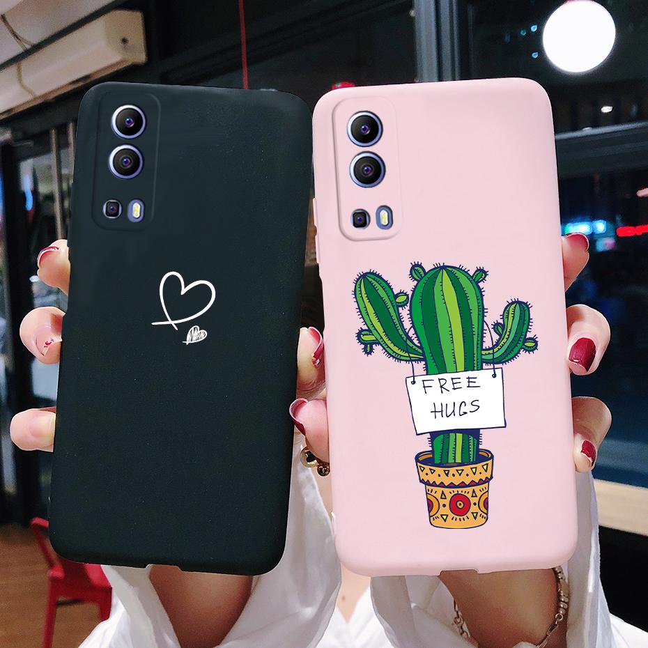 Для vivo Y72 5G Чехол Мягкий ТПУ Силикон Милый Мультяшный Чехол Задняя Крышка Телефона для vivo Y72 5G V2041 Чехол Fundas Coque Etui Бампер