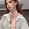 26 Colors Decorative Headscarf Solid Pink Rose Knitted Scarf Shawl Shawl Flower Sunscreen Headscarf Ladies Office Scarf