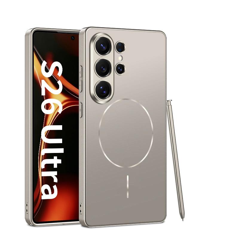 Samsung S26ultra Магнитная Skin Suction Матовый Чехол для Мобильного Телефона Оптом S26plus Зарядка Однотонный Защитный Чехол