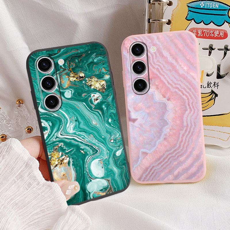 Чехол для Samsung A55 5G Задняя крышка Защитный силиконовый Funda Модный Мраморный Каменный Текстурный Coque для Samsung Galaxy A54 A56 Capa