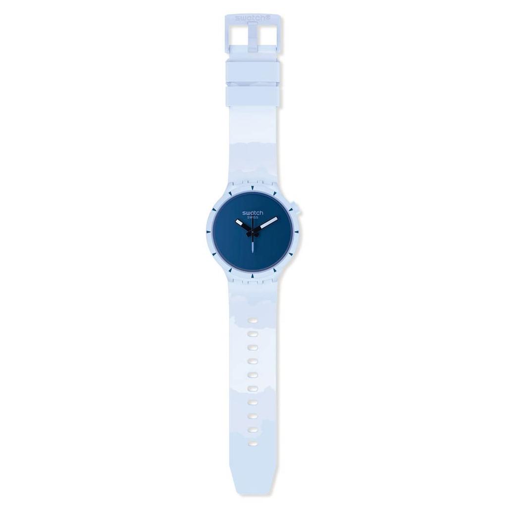Часы Swatch Big Bold Bioceramic Arctic SB03N102, Синие,