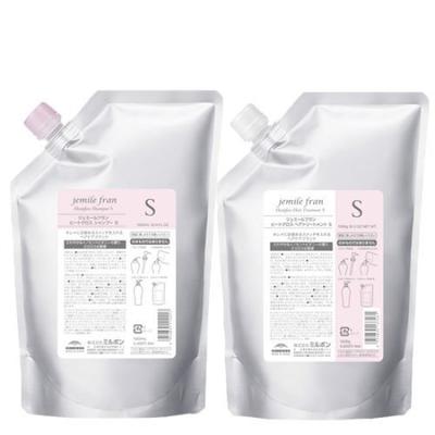 MILBON Gemile Fran Heat Gloss Shampoo S 1000 мл Treatment S 1000 г Набор шампуней для лечения [Набор] + [Запасной блок]