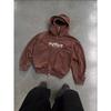 Unisex Oversized Hooded Sweatshirt Streetwear Loose Fit Geometric Print Long Sleeve Pullover Winter