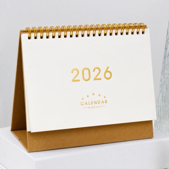 Настольный календарь 2026 года в ретро-стиле, из плотной бумаги, планер для управления временем, для дома, офиса, школы, планировщик ежедневного расписания