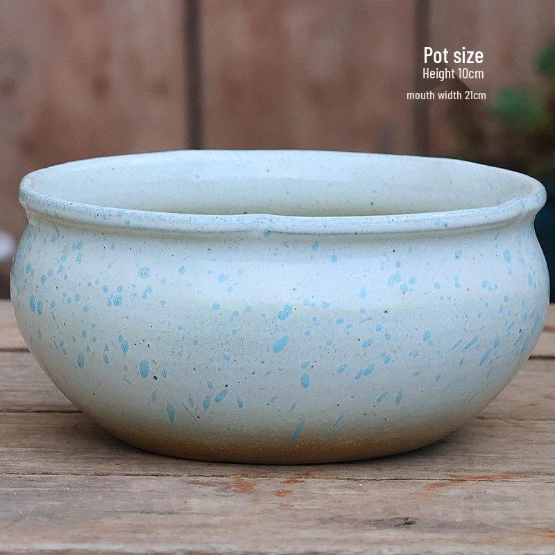 Retro Coarse Pottery Succulent Bonsai Floor Pot for Indoor Plants