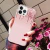 Чехлы для iPhone 14 12 11 13 Pro Max Чехол Силиконовый Funda на iPhone 13Mini X XS Max XR 8 7 14 Plus Переливающийся Блеск Розовый