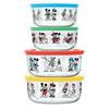 Pyrex Disney Mickey Mouse Friends Decorative Food Storage 8 Piece & Set,