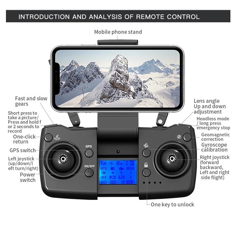 New L900 PRO SE Drone 4K Professional GPS 5G WIFI Brushless Motor 8000M Dual Camera Drone Foldable Remote Control Quadcopter FPV Smart Follow