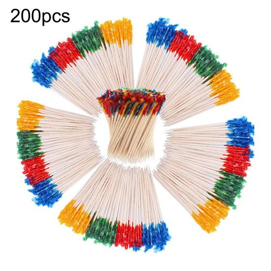 Бамбуковые зубочистки для закусок Натуральные зубочистки для вечеринок без заноз для коктейльных напитков, фруктов, сэндвичей, аксессуары для доски для закусок