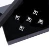 Window Velvet Fine Earring Case 36 Slots Jewelry Cufflinks Holder Ring Box Organizer Storage Tray