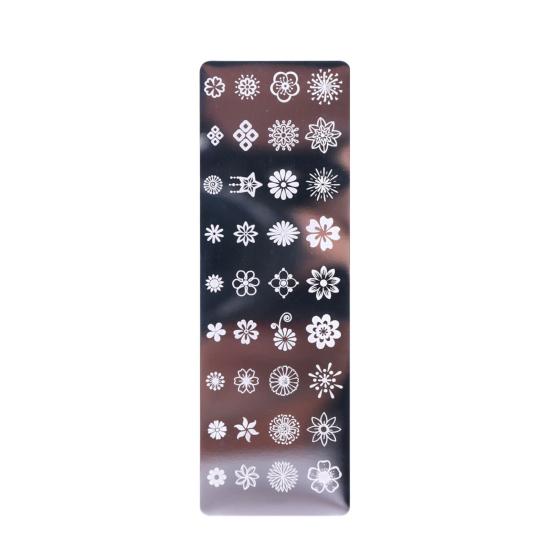 Nail Art Stamping Plate Clear Engraved Leaf Flower Printing Stainless Steel DIY Manicure Template Nail Tool for Beauty