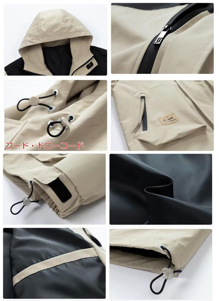 Mountain Parka Windbreaker Jacket Jumper Blouson Outdoor Jacket Windproof Hood Outerwear Mountain Climbing [Trysimple] Men's Spring/Autumn L-9XL (7XL