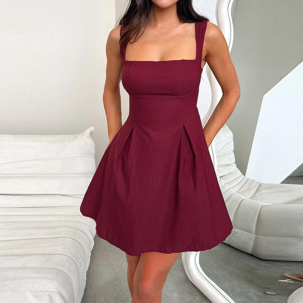 Женская повседневная модная облегающая милая и элегантная однотонная юбка на подтяжках