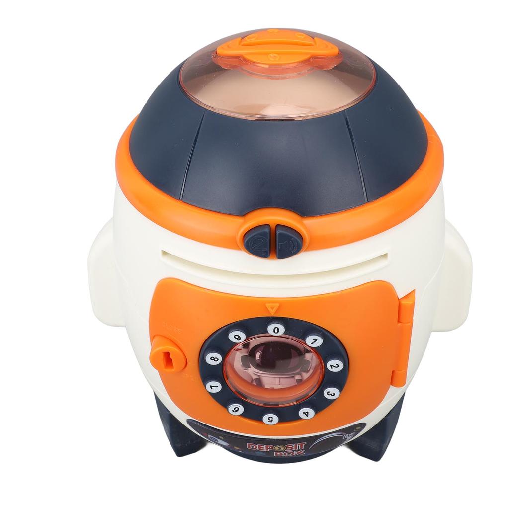 Piggy Bank Rocket Look Lighting Effect Large Capacity Password Money Saving Box for Kids for Home