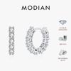 MODIAN D Искрящиеся серьги-кольца с муассанитом и лабораторным бриллиантом из серебра 925 пробы, роскошные серьги-кольца для женщин, ювелирные подарки