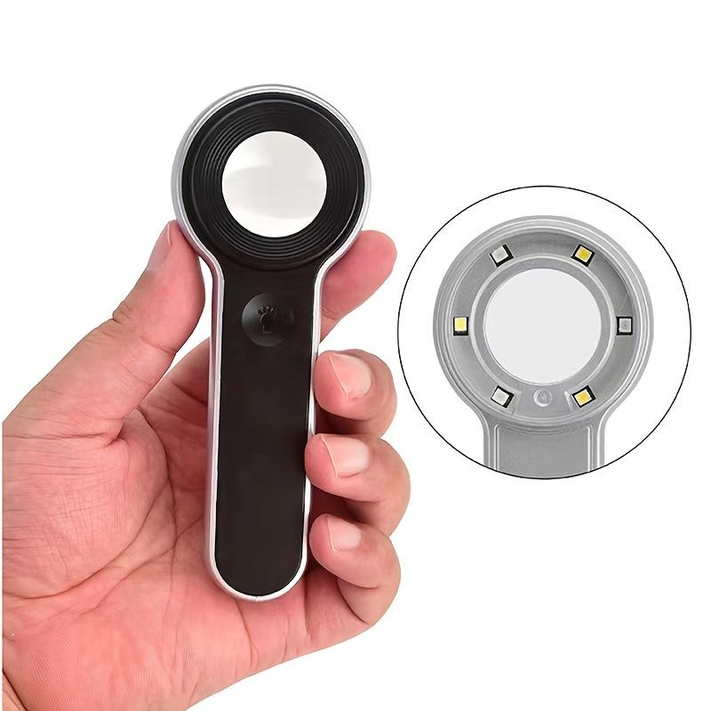 60-кратная лупа со светодиодной подсветкой, регулируемая перезаряжаемая HD-лупа высокой мощности