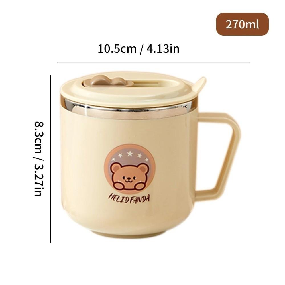 316 Stainless Steel Straw Water Cup Double Wall Drinking Cup Cute Insulated Mug for Children