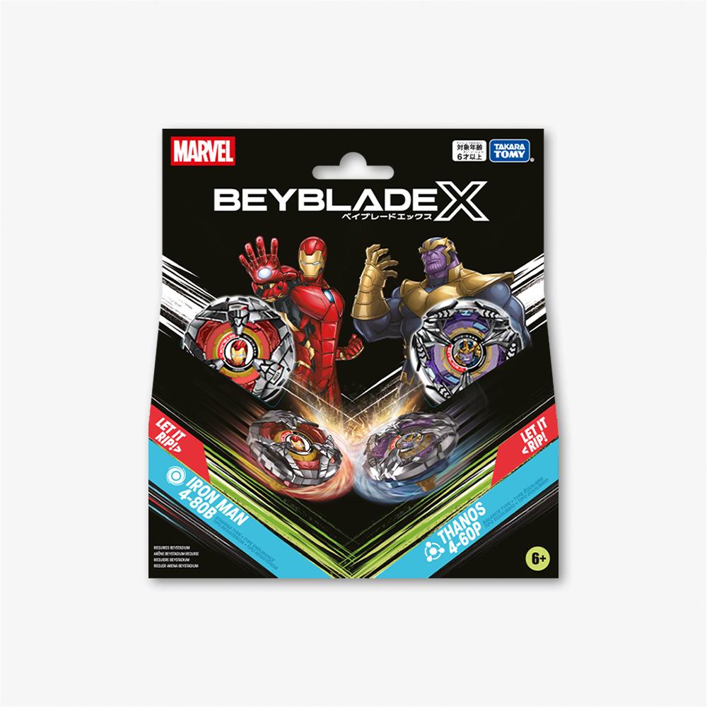 [young toys] Beyblade X Marvel Iron Man & Thanos BX-00 Double Starter Set