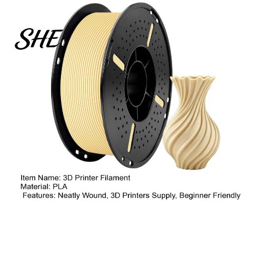Matte Finish Filament 3D Printer PLA Filament, 1Kg Spool, Neatly Wound Durable Printing 1.75mm, Fit Most FDM Printers Roll