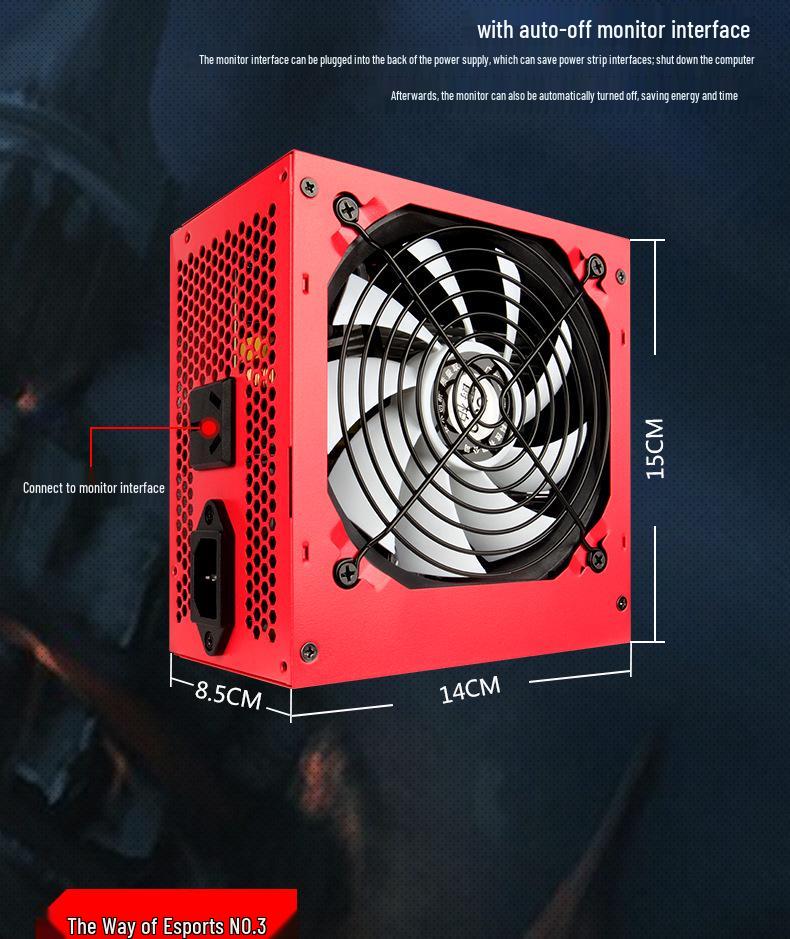 JAZPER 700W 400W Тихий блок питания для настольного ПК с поддержкой двух 6-контактных видеокарт