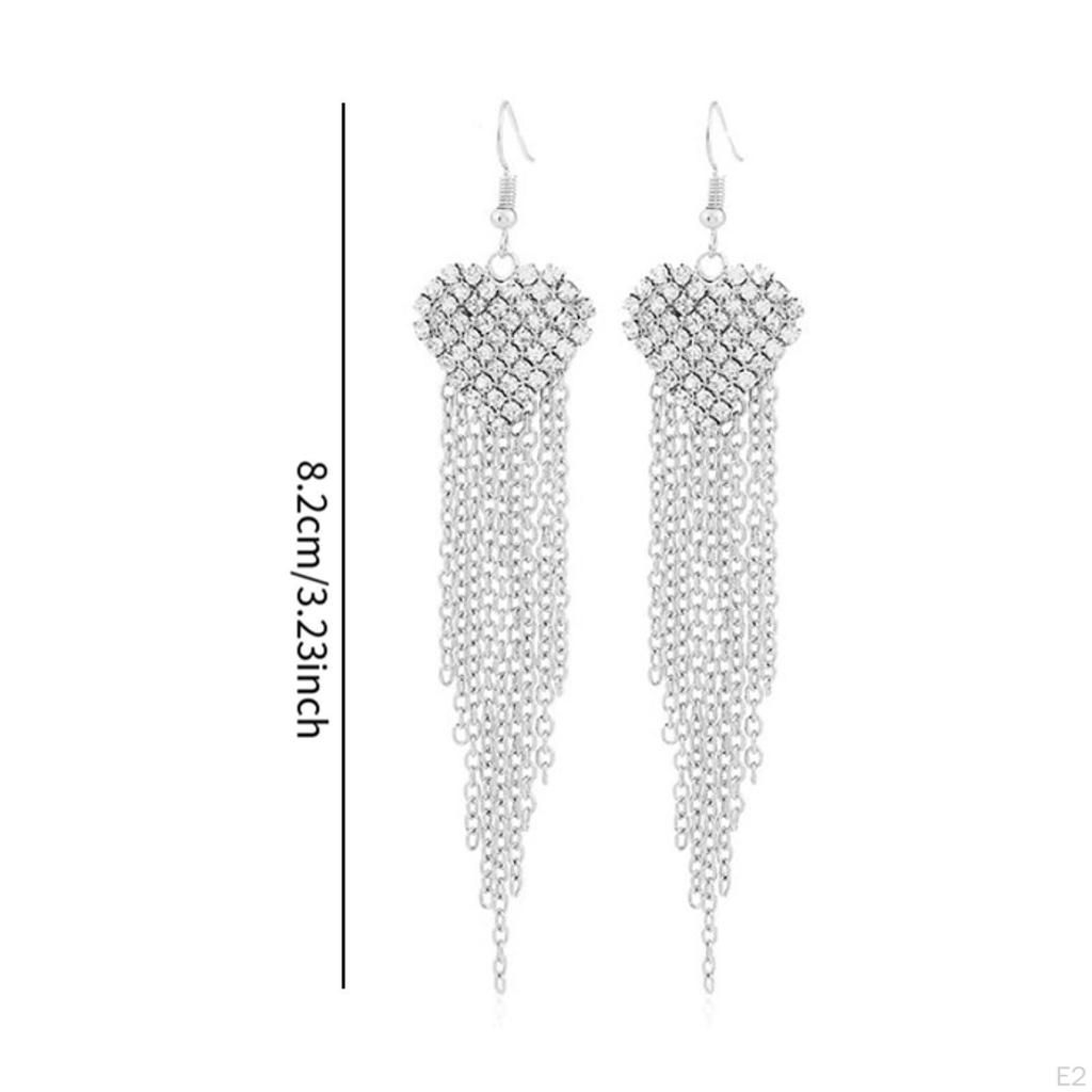 Серьги-кисточки в форме сердца для женщин со стразами для праздничной вечеринки помолвки