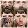 Unisex 3D Funny Face Printed Masks Windproof Adjustable Mouth Mask Halloween