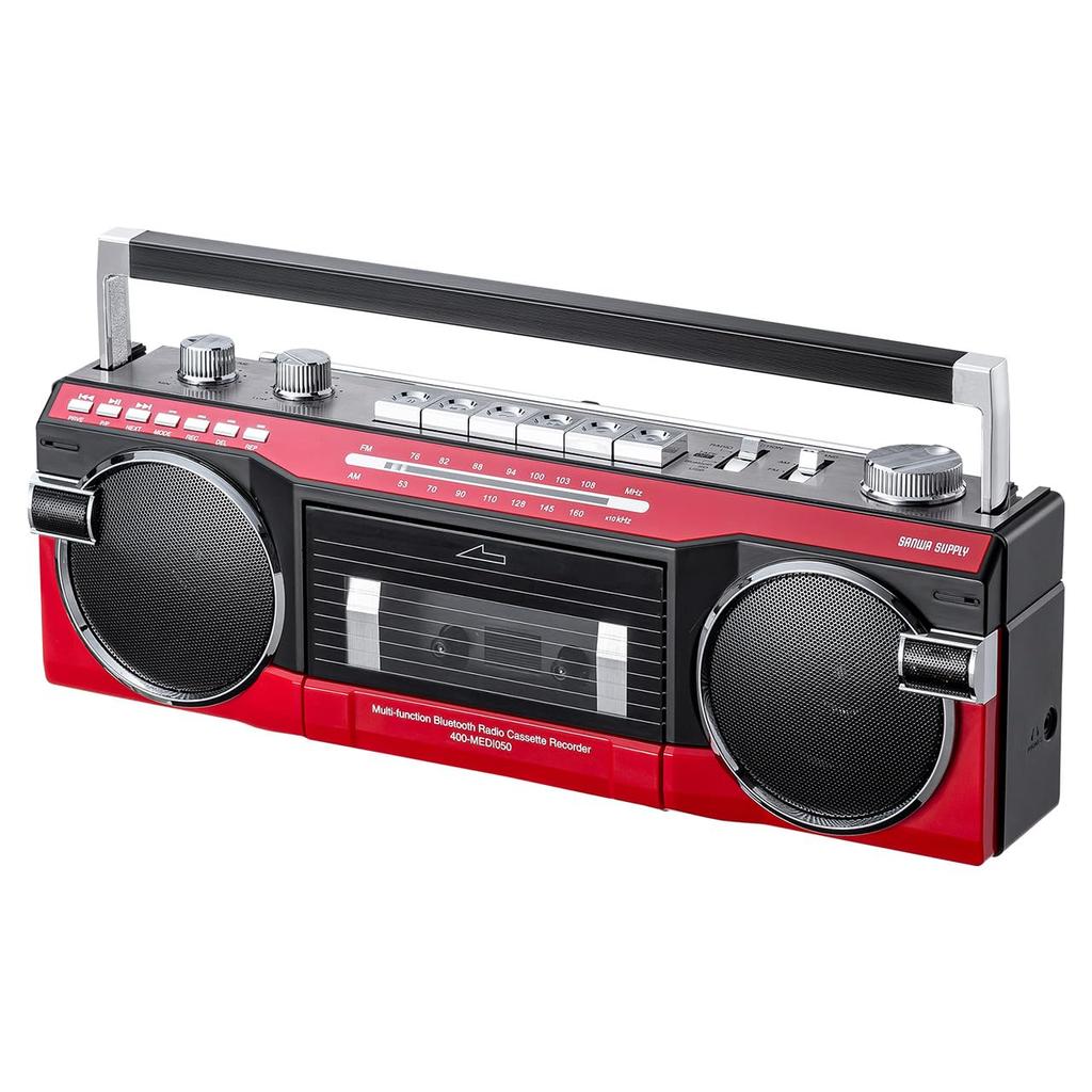 Sanwa Direct Bluetooth оборудованный радио кассетный плеер MP3 конвертер оцифровка USB карта MP3 плеер радио сухой источник питания микрофон с записью