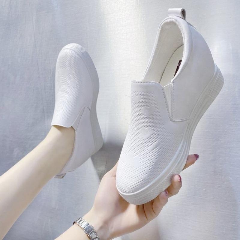 Женская весенняя обувь 2025 года Каблук Новые Женские Повседневные Женские Кроссовки Досуг Платформа Танкетка Увеличение Высоты Zapatos De Mujer