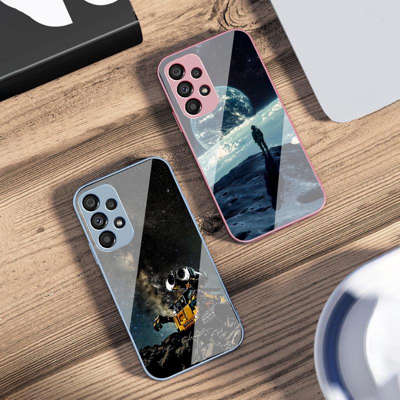 Red Moon Explorer Чехол для телефона из закаленного стекла для Samsung Galaxy S10 4G S20 11E 30 S21 22 S24 Fe Pro S23 S25 Ultra 5G S9