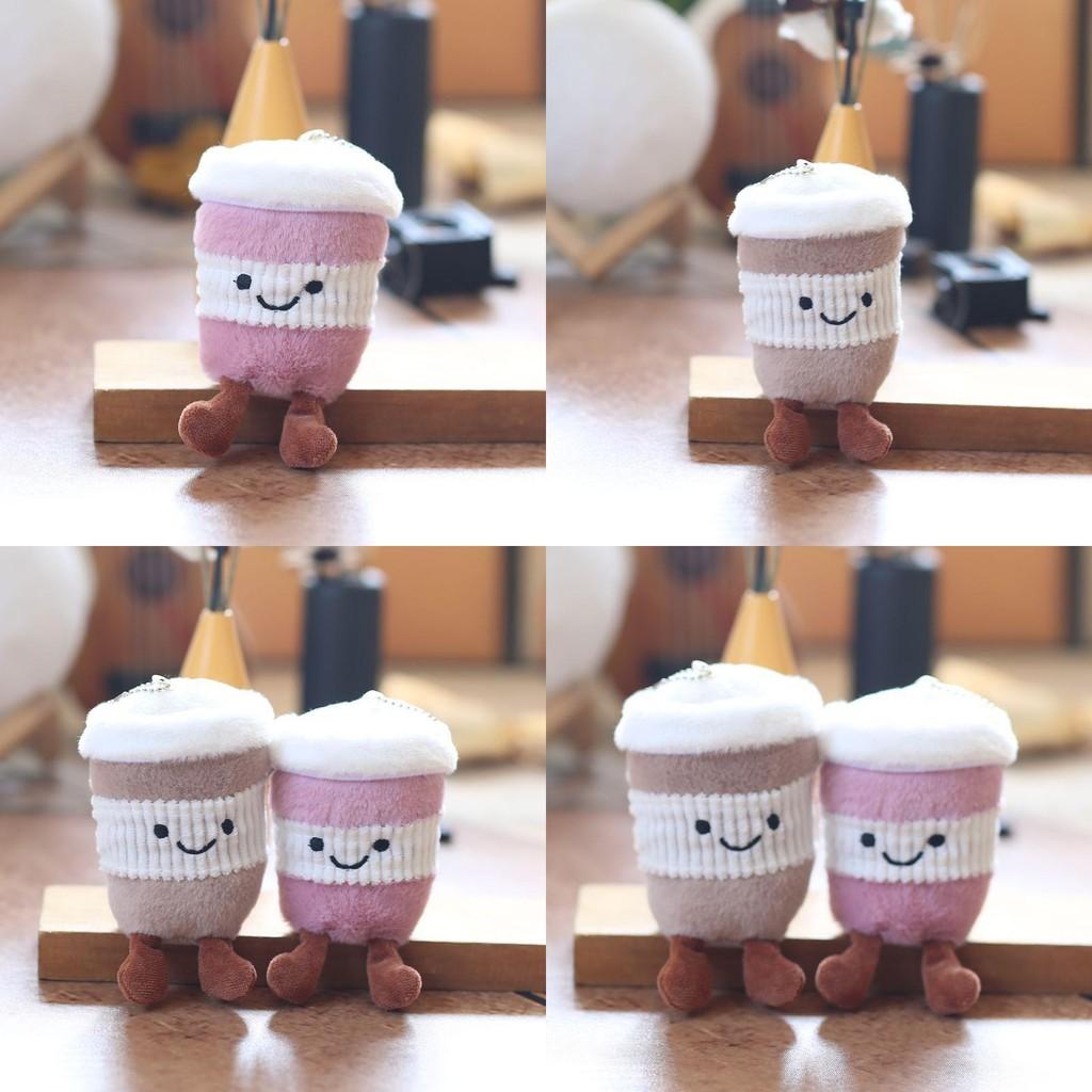 Плюшевый брелок в виде чашки молочного чая из супермягкого короткого плюша для девочек, подвеска для рюкзака, домашний декор, подарок