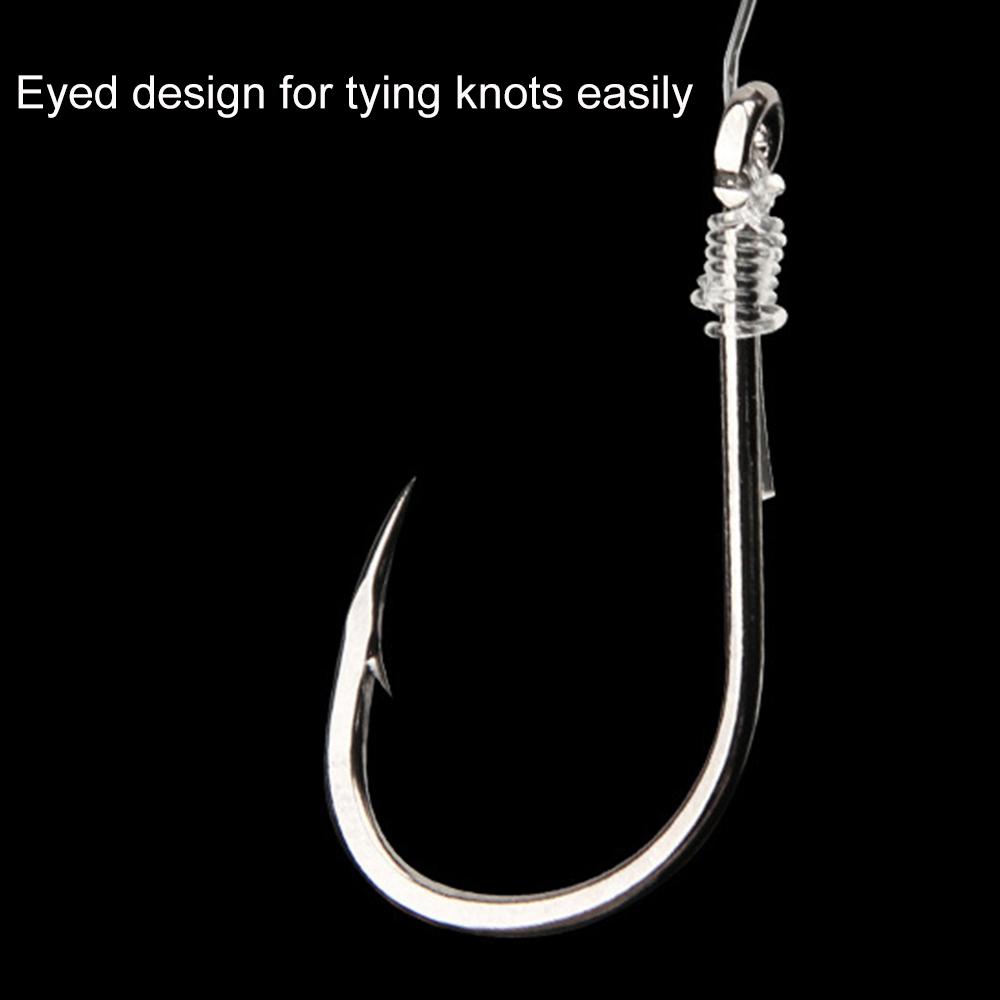 Fishhooks Fish Hooks with Barbs 10 Sizes Carbon Steel Fishing Hooks with Portable Storage Box