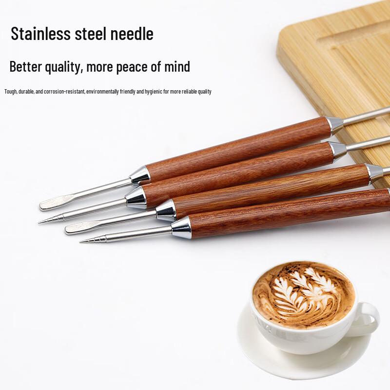 Changbaosen 5-Piece Coffee Latte Art Carving Pen Set